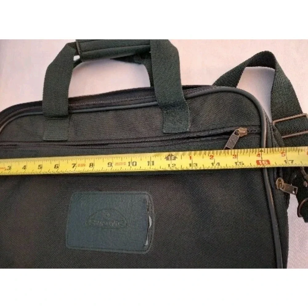 Samsonite Expandable Laptop Briefcase Carry On Green Messenger Shoulder Bag EUC